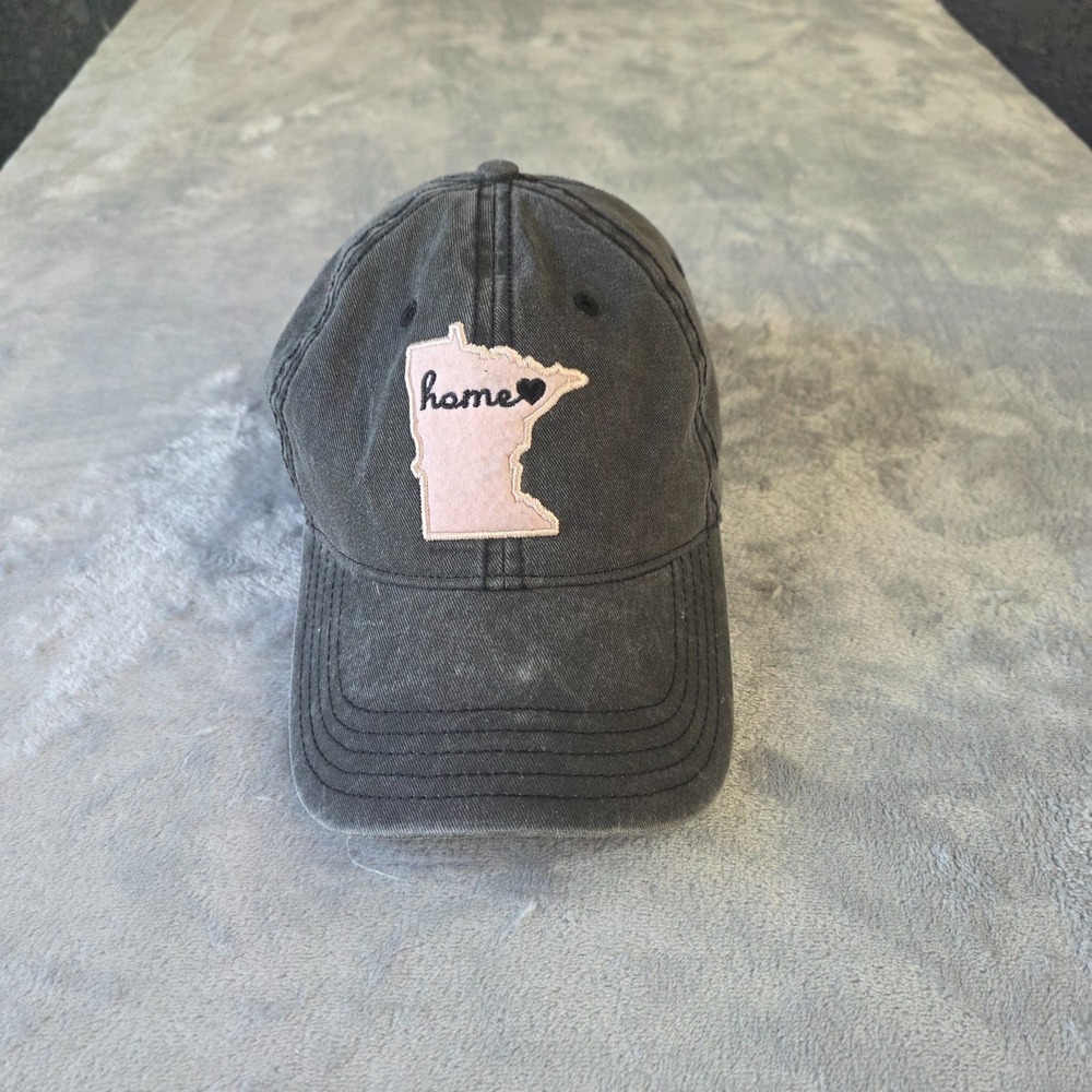 Minnesota Home State Hat Cap Strap Back Pink Souvenir Logo Midwest Womens-OSFM